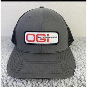 OGI Process Equipment Snap Back Hat Richardson 112 OS Gray Black Trucker Cap